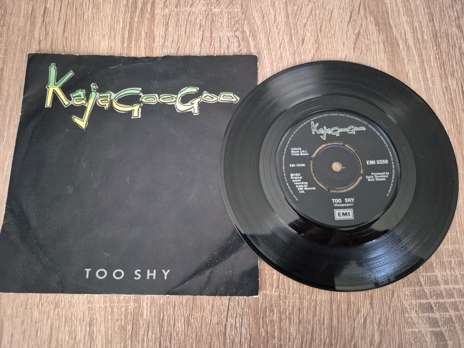 KAJAGOOGOO " TOO SHY" 7" VINYL SINGLE