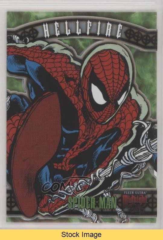 2023 Fleer Ultra Midnight Sons Hellfire Spider-Man #HF-12 LEGGI 01sv