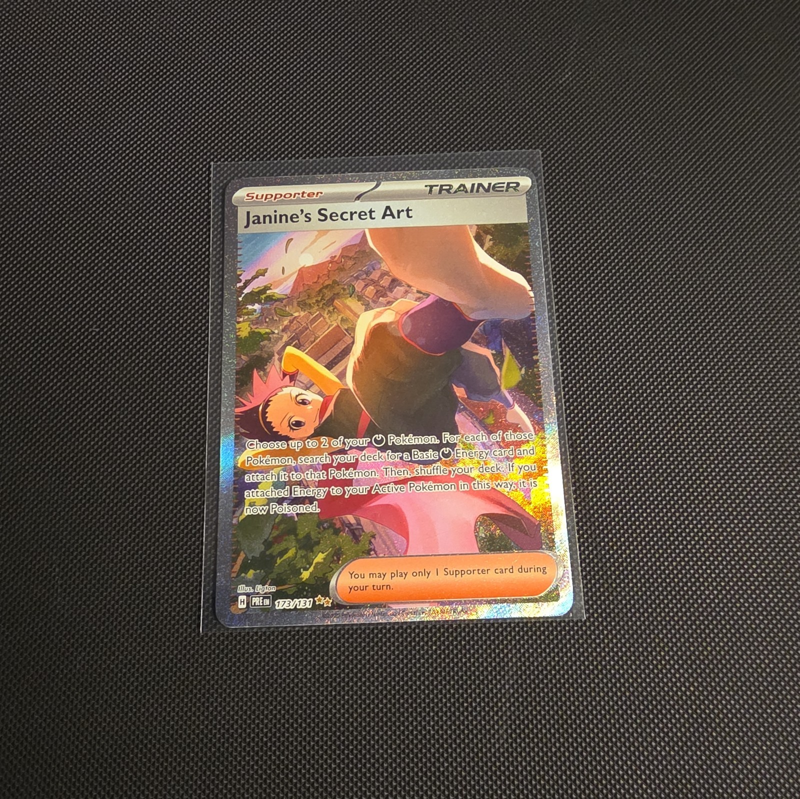 Janine's Secret Art 173/131 Prismatic Evolutions Pokemon Holo NM