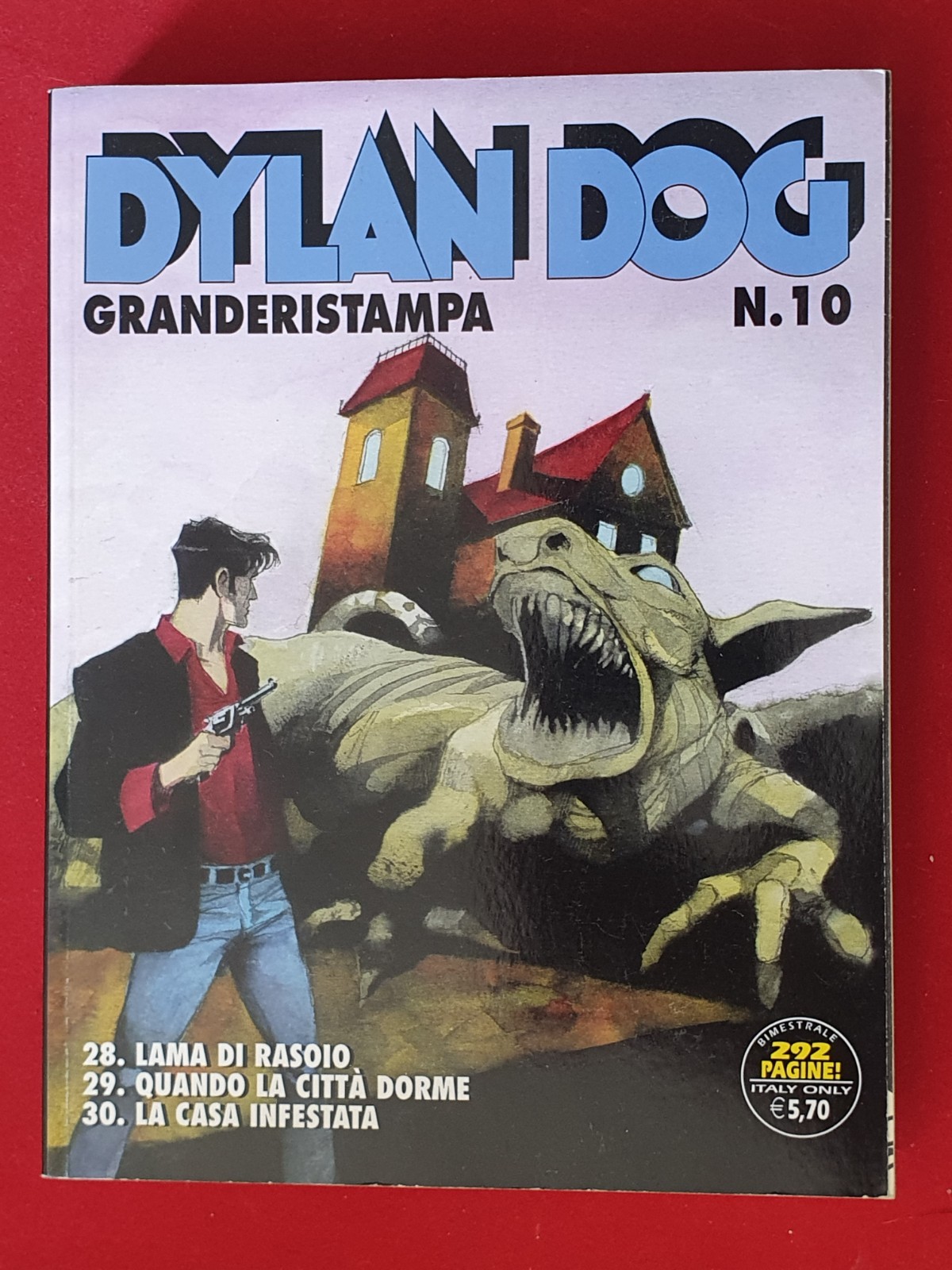 FUMETTO DYLAN DOG GRANDE RISTAMPA 10 BONELLI LAMA DI RASOIO CASA INFESTATA ITA