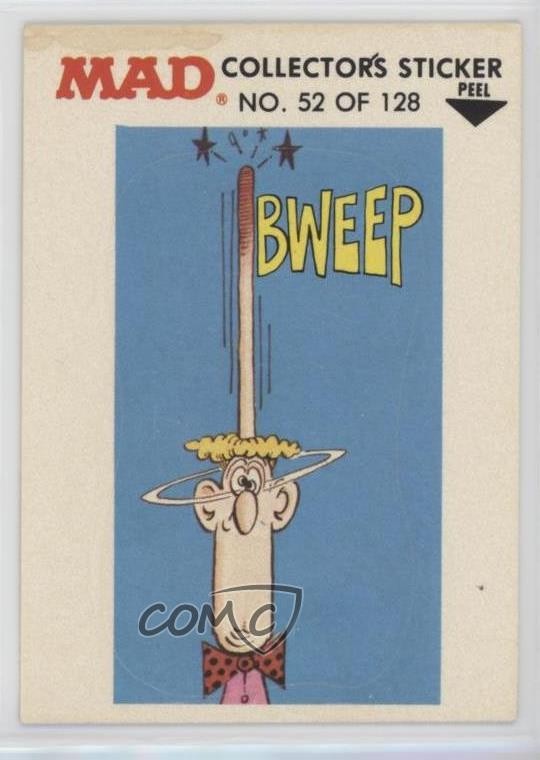 1983 Fleer Mad Stickers Bweep #52 d8k
