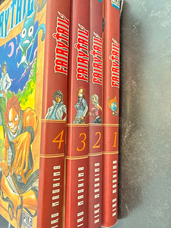 Lot de quatre manga fairy tail tome 1 a 4