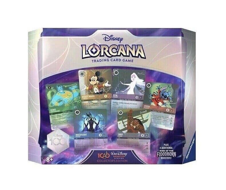 Disney 100 Lorcana D100 Gift Set Edizione da Collezione Rise Of The Floodborn NUOVO