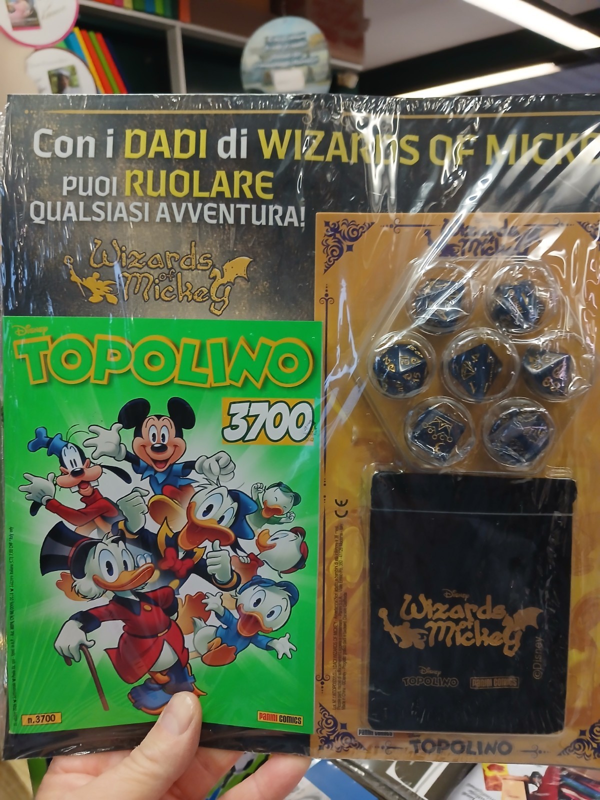 TOPOLINO N.3700 CON I  DADI WIZARD