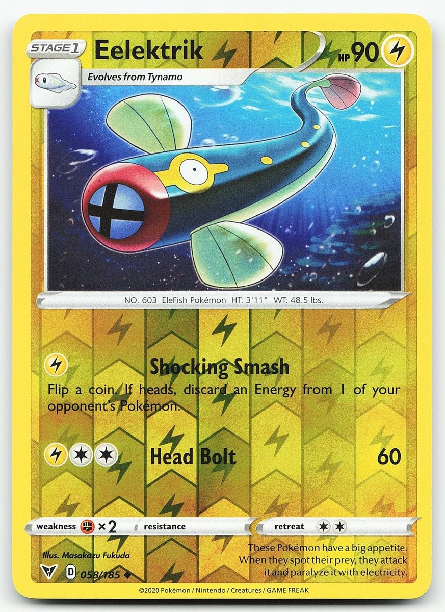 Pokemon Elettrico 058/185 Vivid Voltage Non Comune Reverse Holo NM