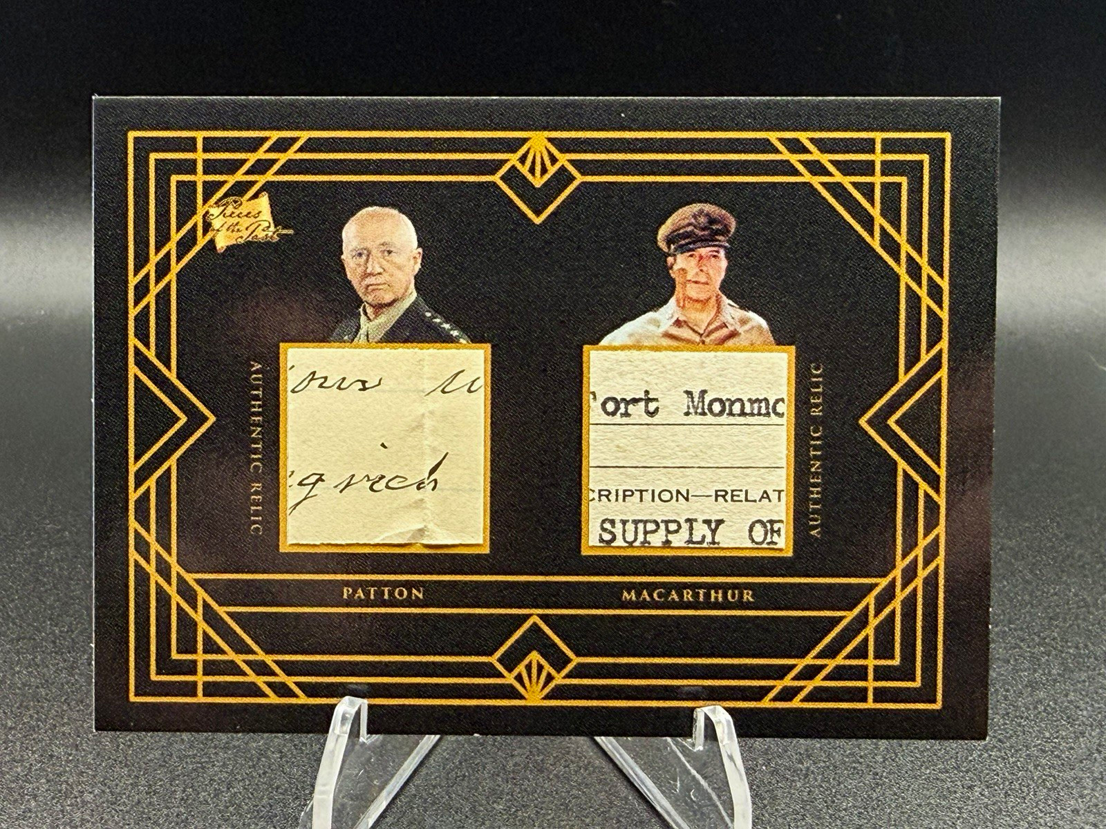 2026 Super Products Pieces of the Past #78 Patton & MacArthur Relic Insert