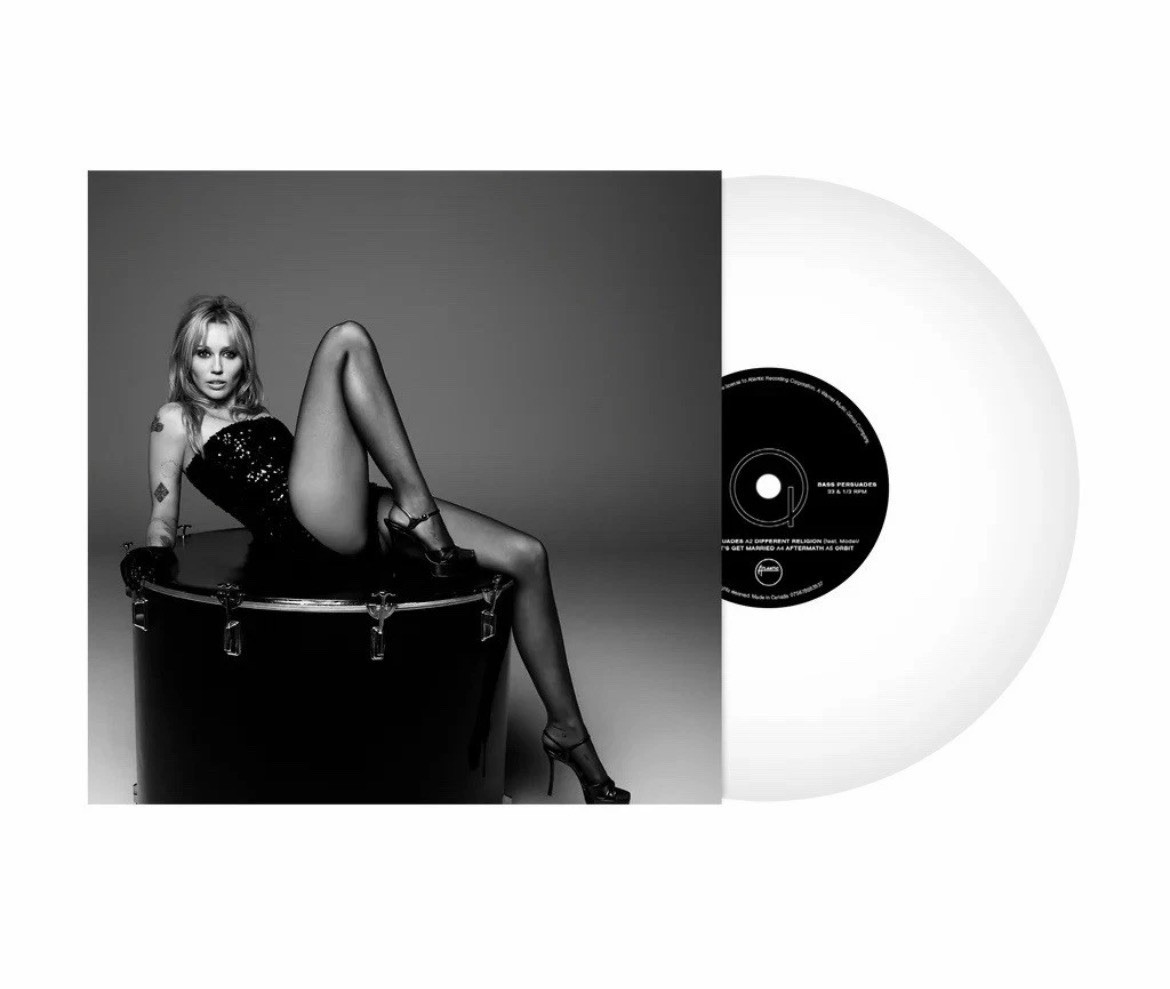 Miley Cyrus Bass Persuades WHITE Vinyl LP Alt Cover PRESALE 18.9.26•Brand New•