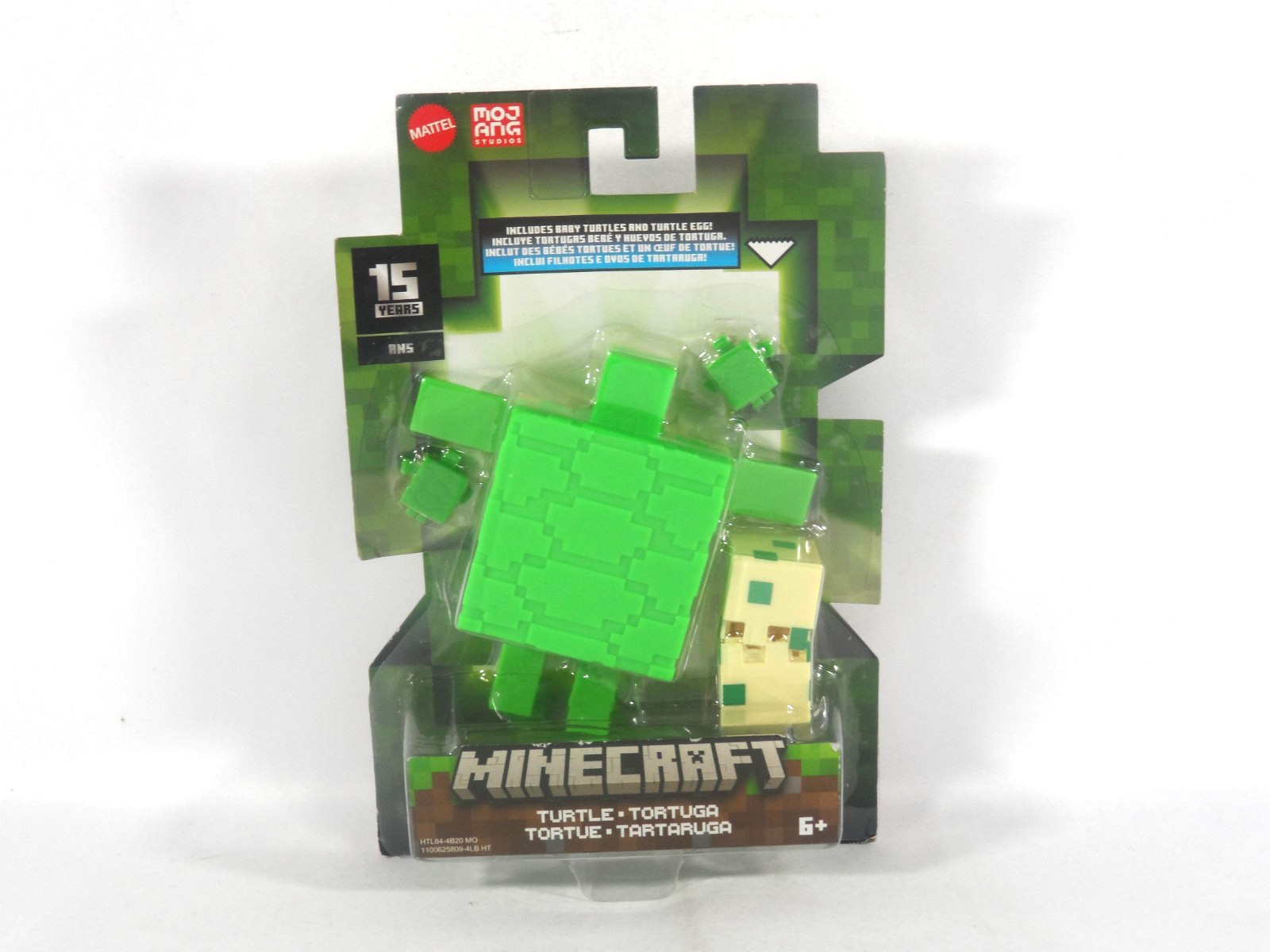 Modellino Minecraft 15° Anniversario Tartaruga e Baby Turtles and Egg 4" NUOVO 2023