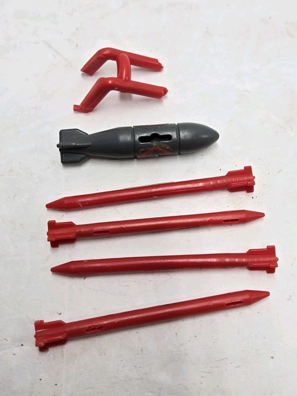 Cobra F.A.N.G. Ricambi veicolo FANG GI Joe 1983 Hasbro 4x missili bomba barra rossa