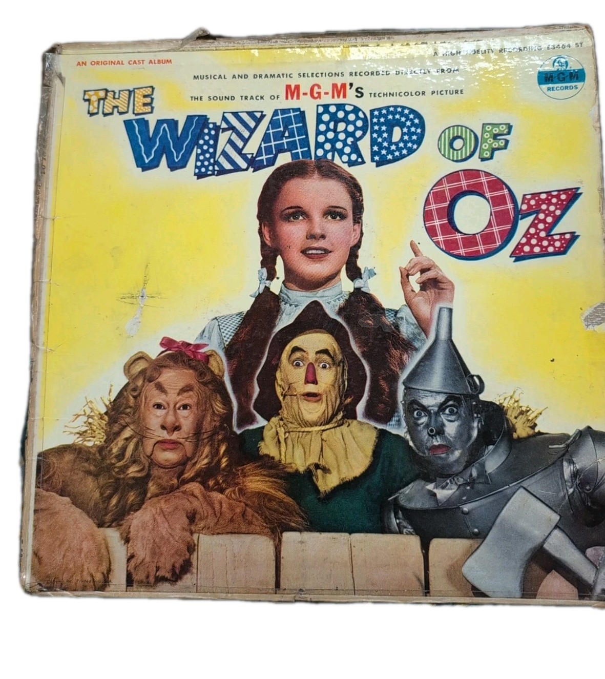 Hi Fi 🌈 JUDY GARLAND THE WIZARD OF OZ  MGM 1956 LP Vinyl sound track MGM E3464