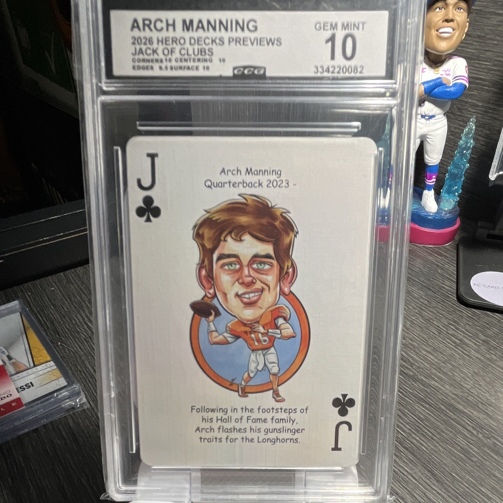 Arch Manning Hero Decks 2026 Previews Jack of Clubs CCG ✨Gem Mint 10