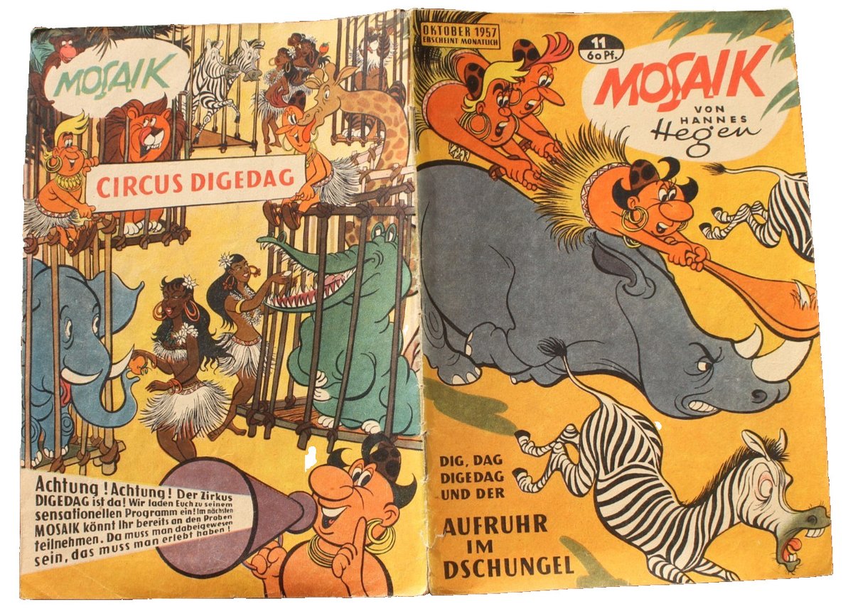 Originale MOSAIK Hannes Hegen N. 11 Dig Dag E Digedag E La Rivolta 1957