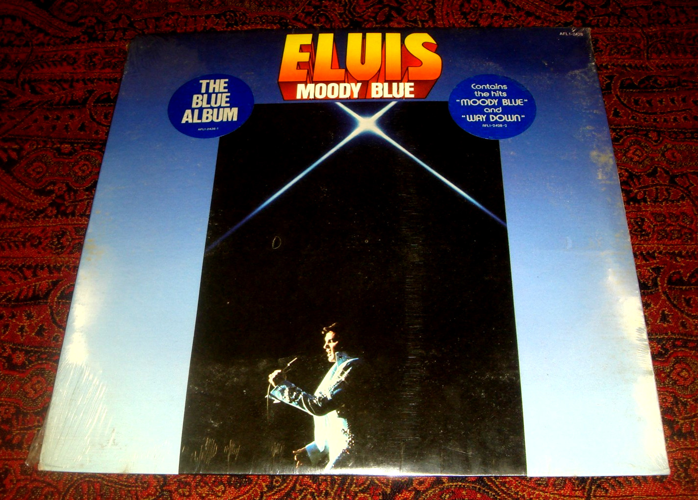 ELVIS PRESLEY Moody Blue LP - 1977 Album RARE BLUE VINYL - BRAND NEW SEALED