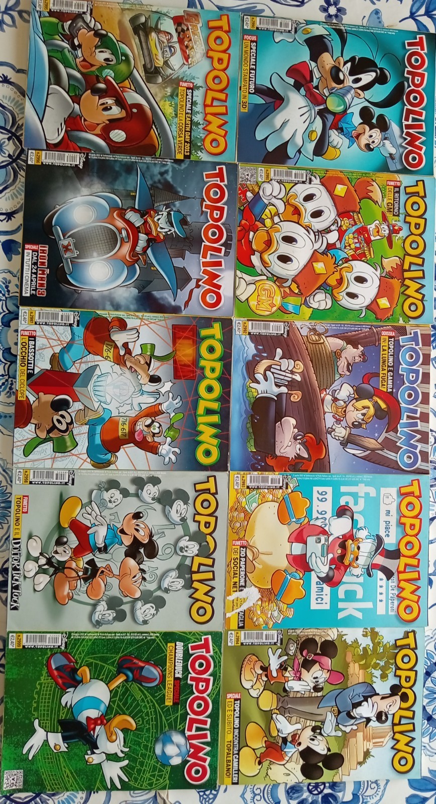 Disney Topolino lotto fumetti in italiano a colori 2013 Paperino Pippo Minni