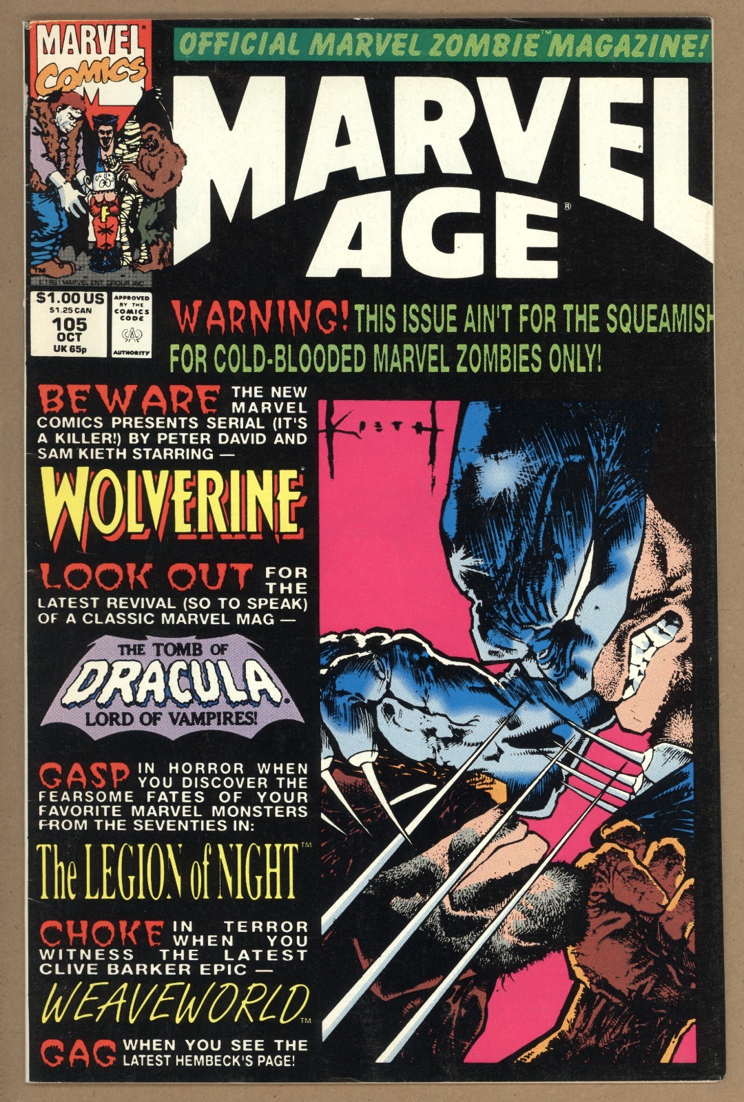 Marvel Age 105 (1983 Marvel) ottime condizioni+