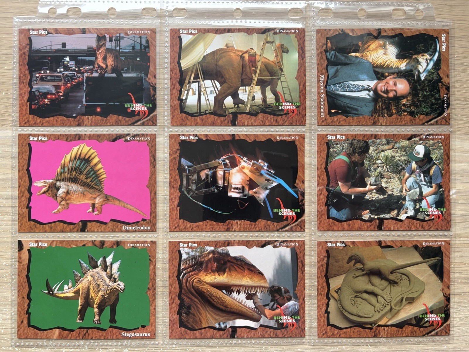 A Complete Set of 80 Star Pics Trading Cards Dinamation Dinosaurs