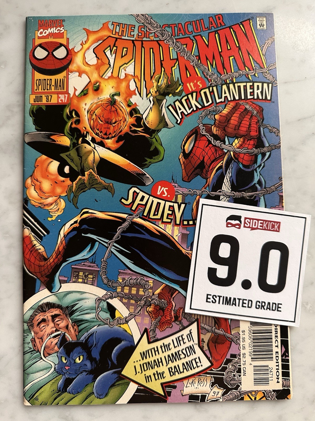 Spettacolare Spider-Man #247 VF/NM 9.0 - Acquista 5 per spedizione GRATIS! (Marvel, 1997) LJ