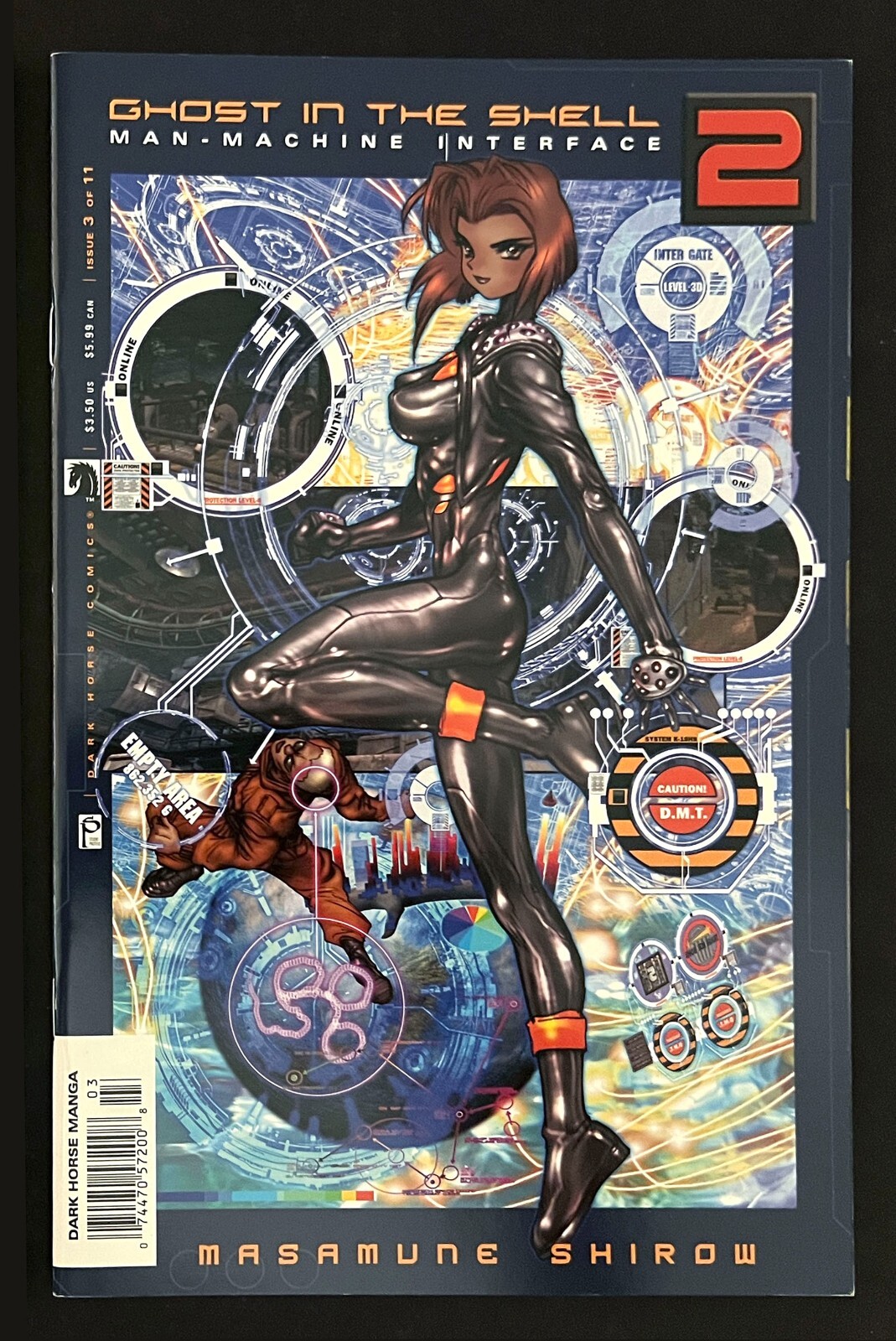 GHOST IN THE SHELL 2 MAN MACHINE INTERFACE #3 Rare NEWSSTAND UPC Dark Horse 2003