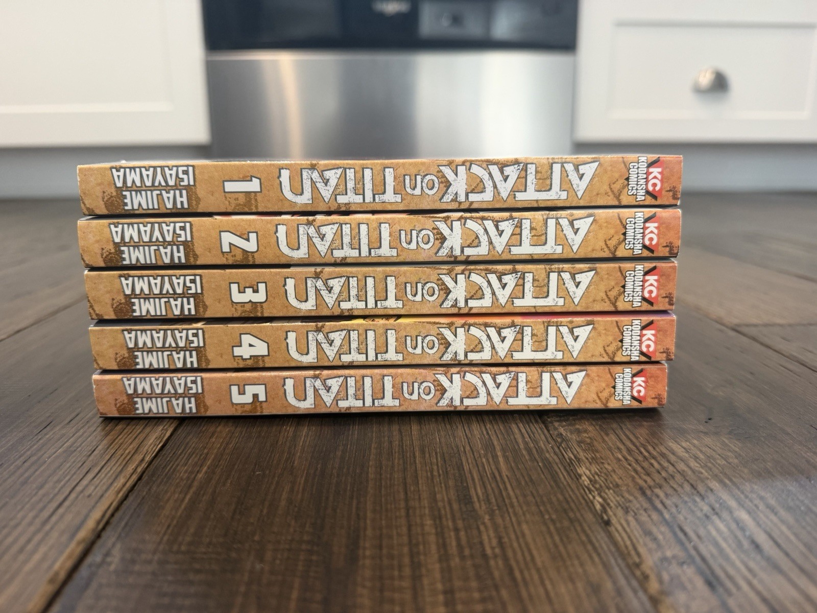 Attack On Titan Manga Serie 1-5 Inglese Buone Condizioni