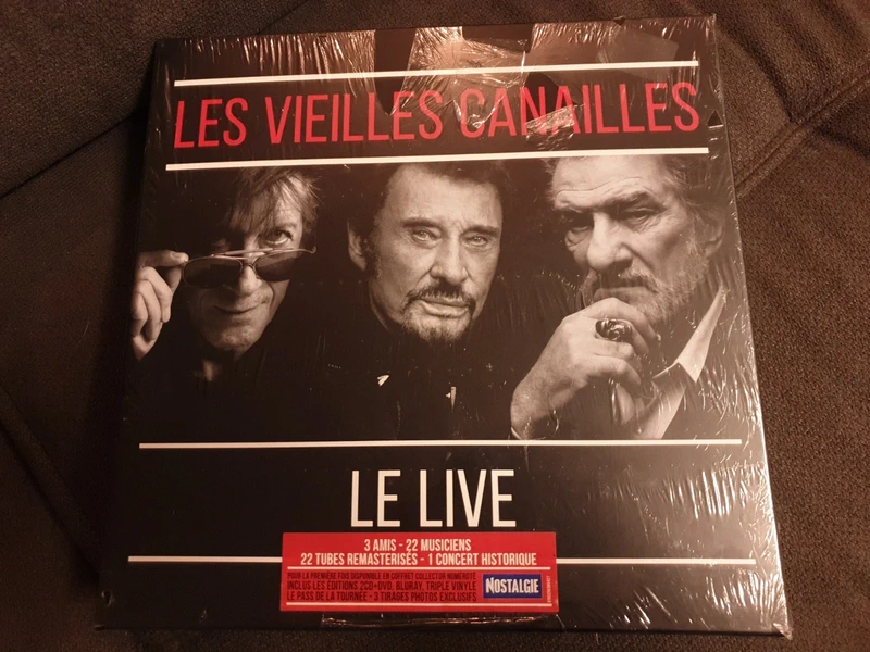 Coffret Les vieilles canailles - 3 vinyles - 2CD+DVD - bluray - 3photos - Pass - N°1671 (NEUF)