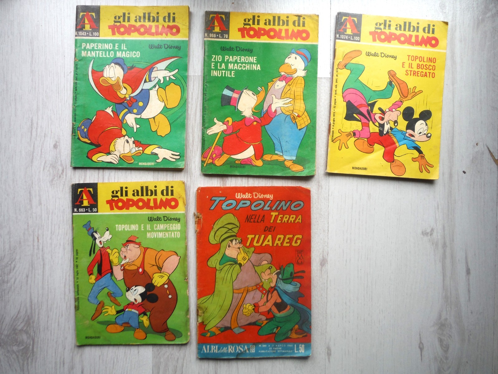 Topolino e Albo della Rosa Mondadori 1965 1967 1973 1974 1975