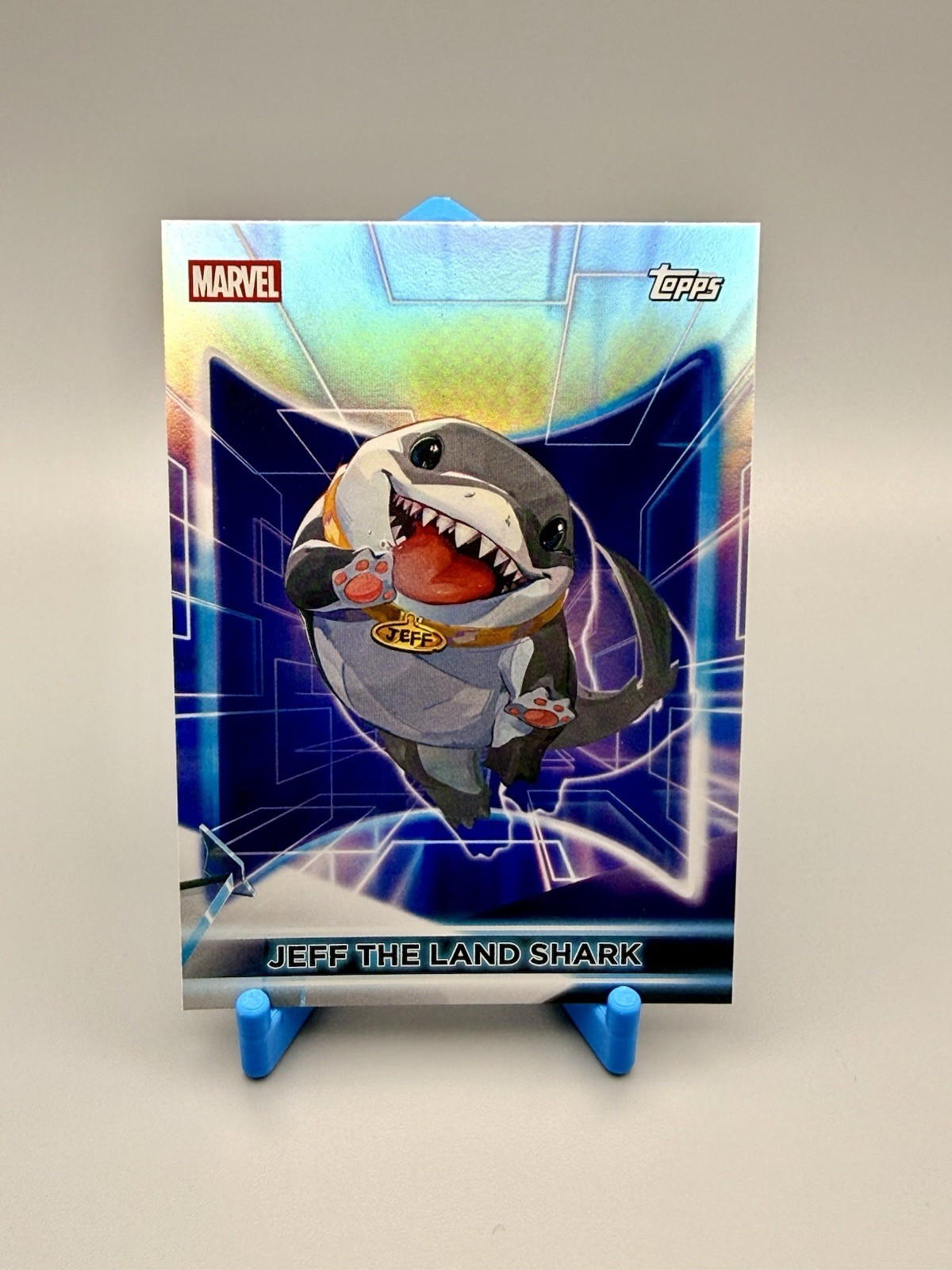 2026 Topps Marvel Neon Rivals Insert Variation Jeff the Land Shark #129