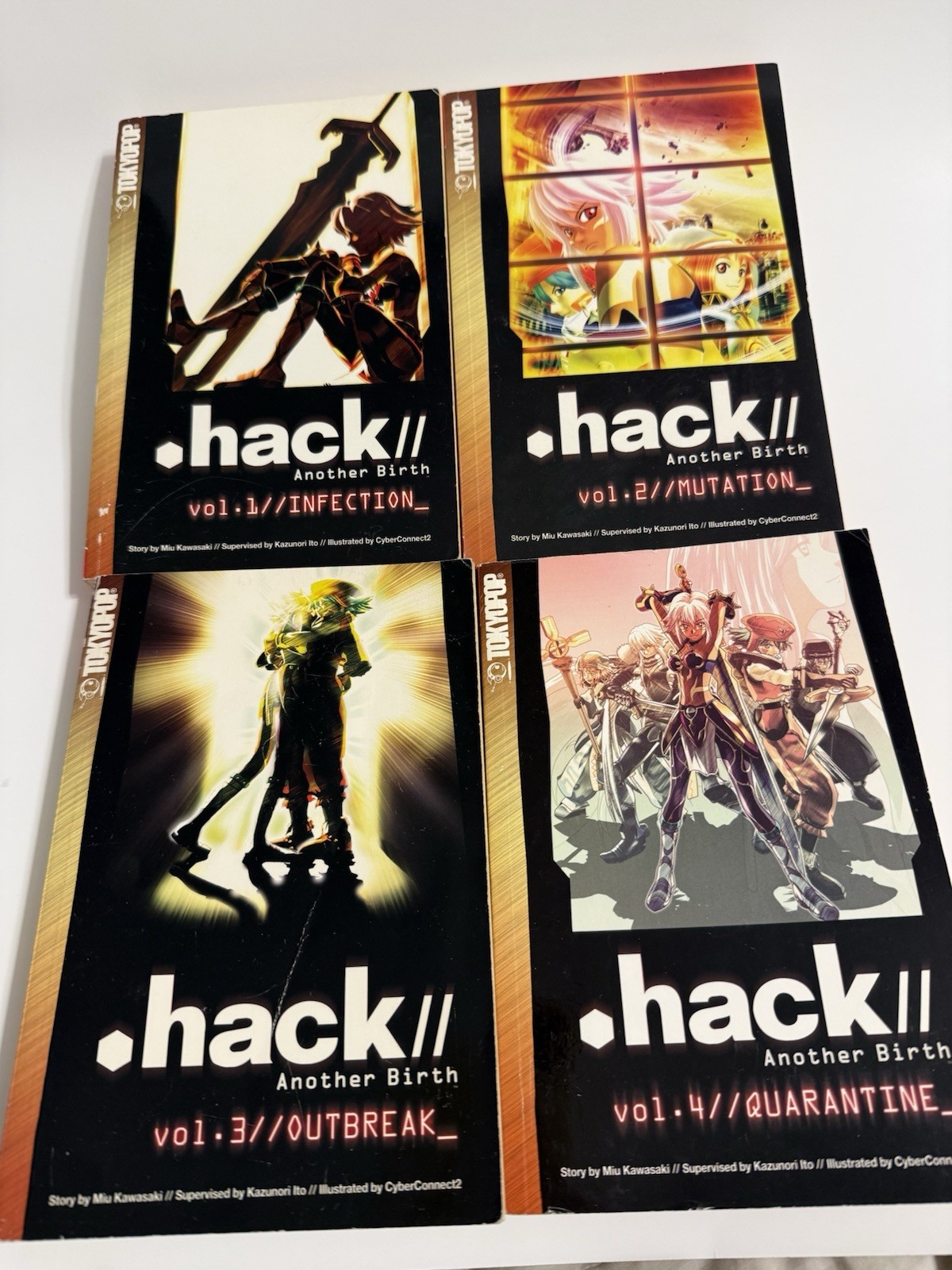.hack Un'altra nascita volumi 1-4 light novel Tokyopop prima stampa fuori produzione