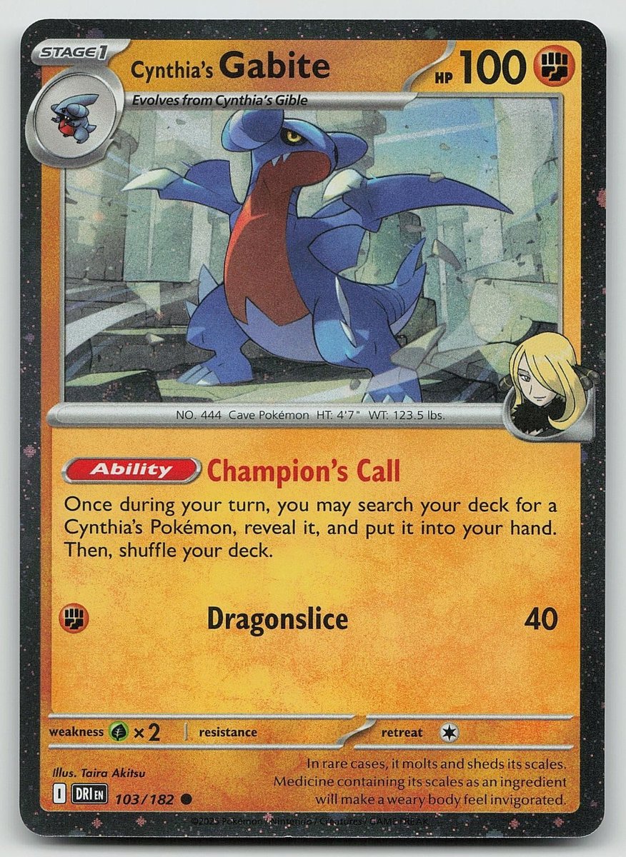 Pokemon Gabbite di Cynthia (Cosmos Holo) 103/182 carte e prodotti vari quasi nuovo