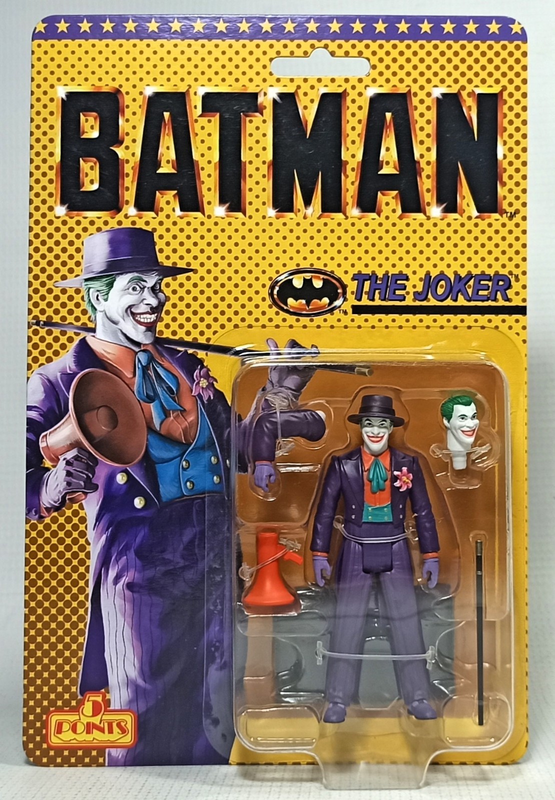 MEZCO 2025 5 PUNTI DC 1989 BATMAN - THE JOKER 3,75" ACTION FIGURE MOSC