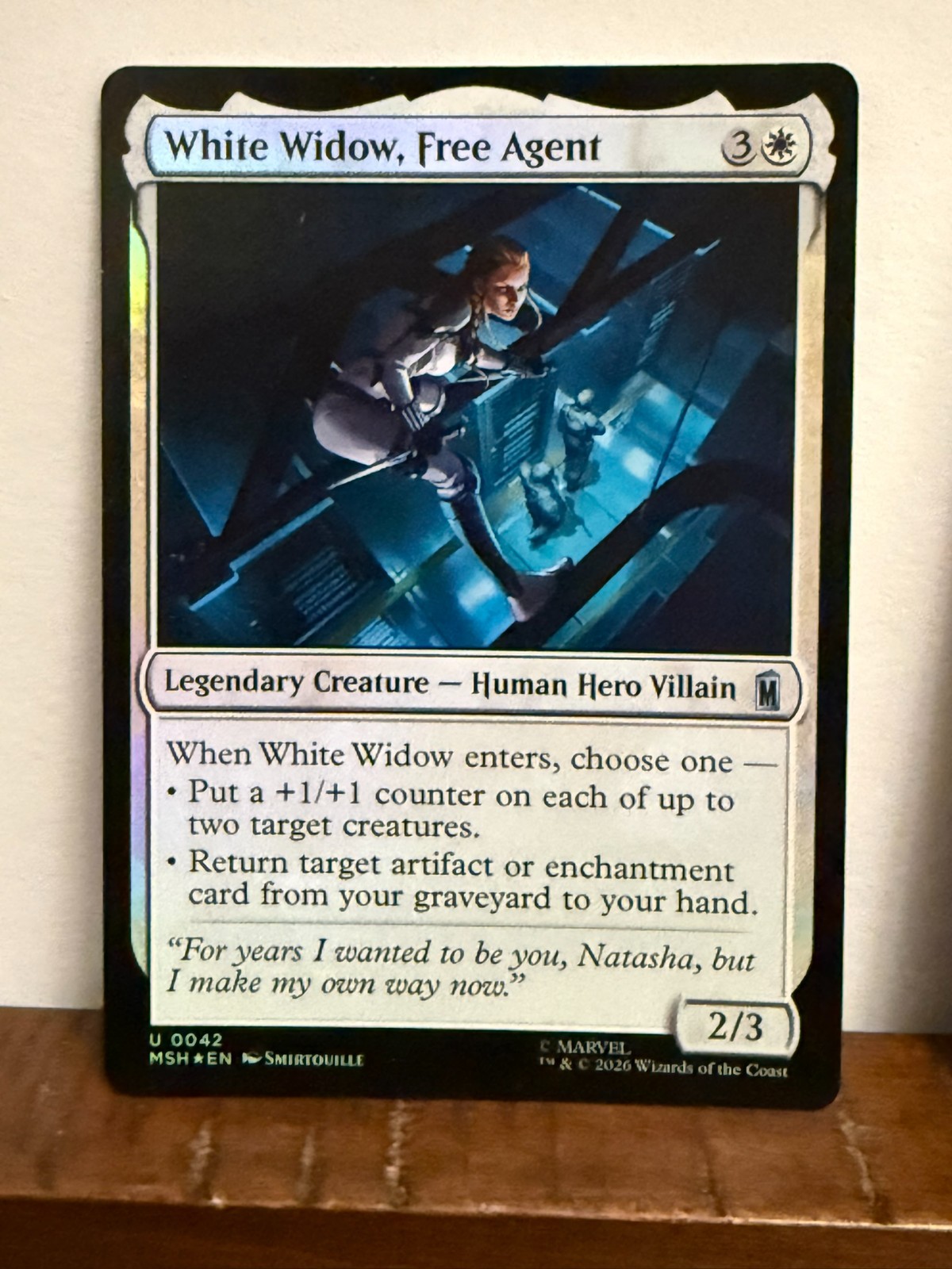 Magic: The Gathering Marvel Superheros White Widow, Free Agent FOIL