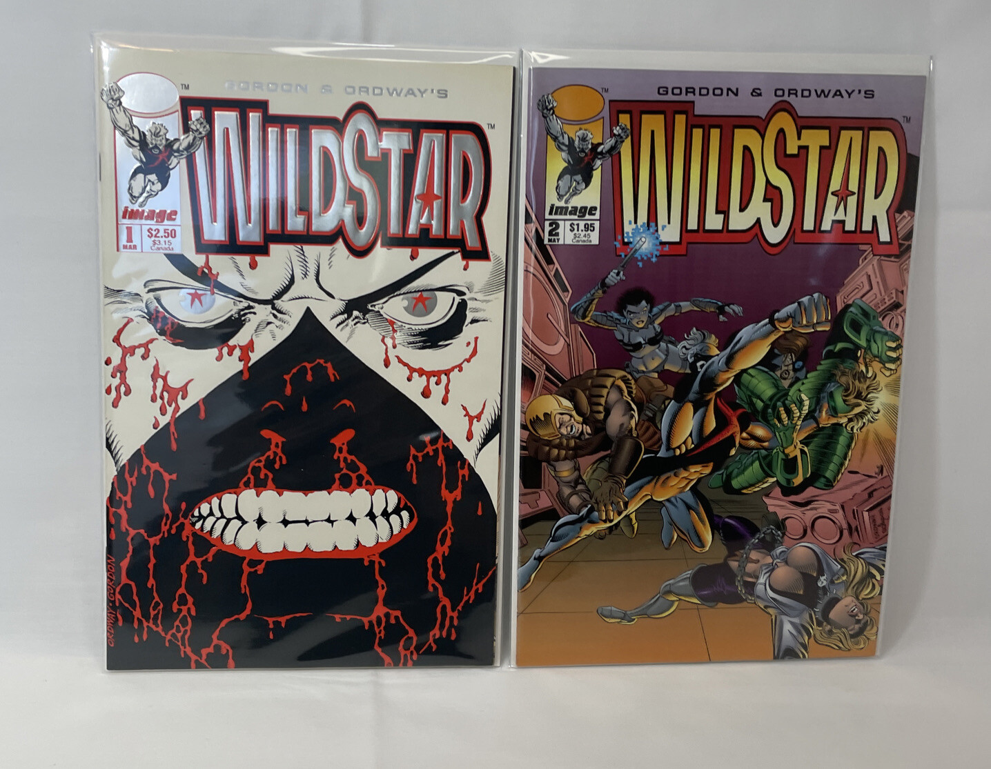WildStar: Sky Zero #1 #2 1993 Image Comics lotto di 2 fumetti Al Gordon