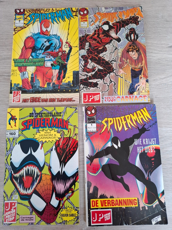 4 strips van Spiderman