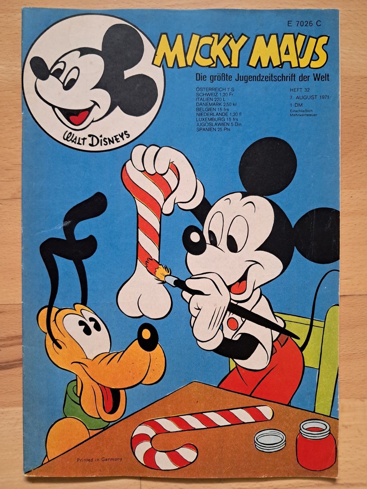 Topolino n.32 del 7.8.1971 con giornale MMK, angolo da collezione, album olimpico - OTTIMO