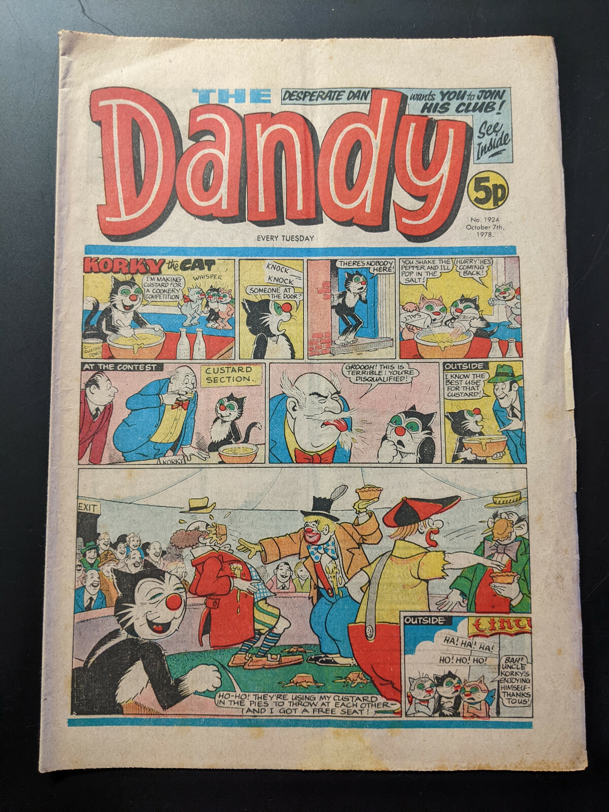 Dandy Comic No 1924 October 7th 1978 