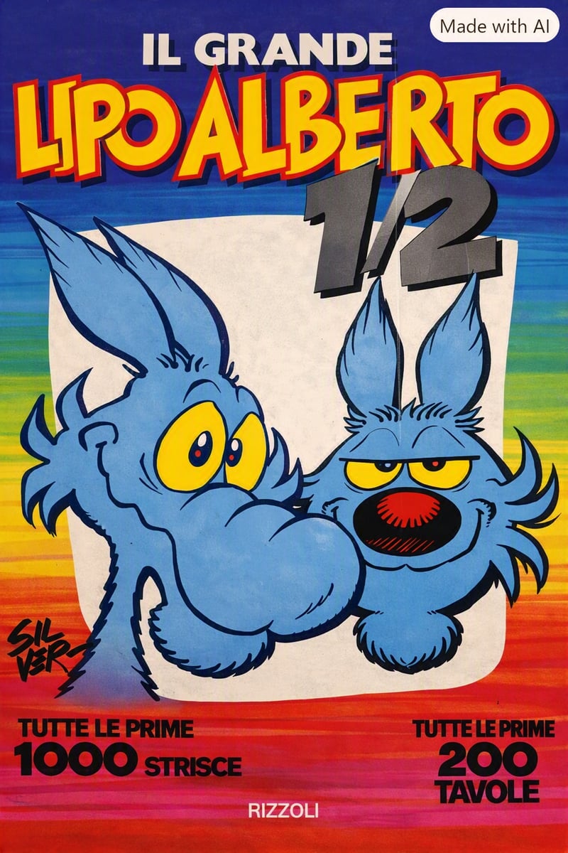 Lupo Alberto 1 - 2 Silver Rizzoli Prima Edizione 1990 Cartonato Bollino SIAE