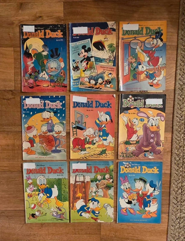 Set van 9 Vintage Donald Duck Weekbladen (1994 - 2000)