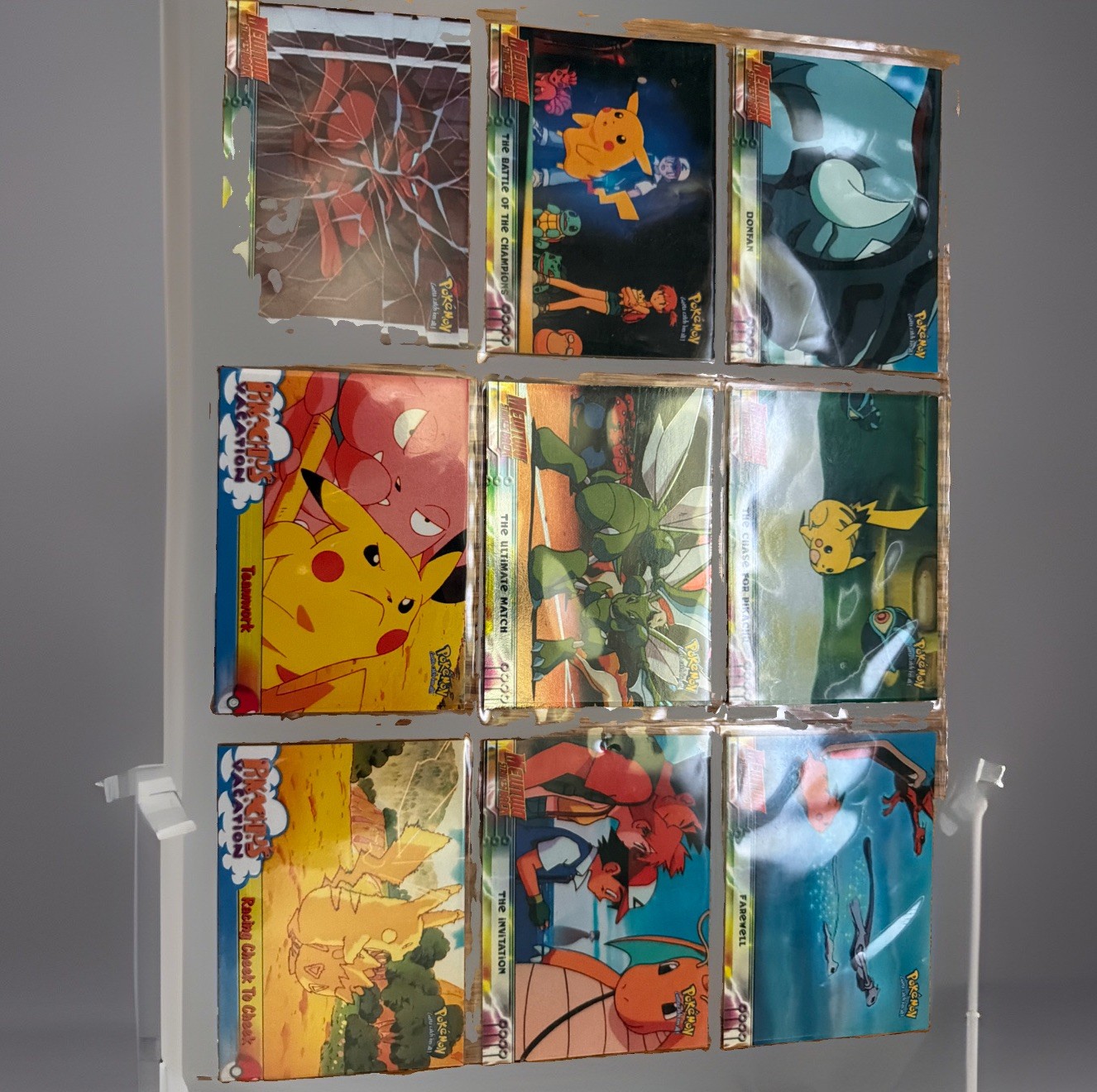 Lotto Carte Vintage Pokémon Topps Edizione Animazione TV - 9 Carte