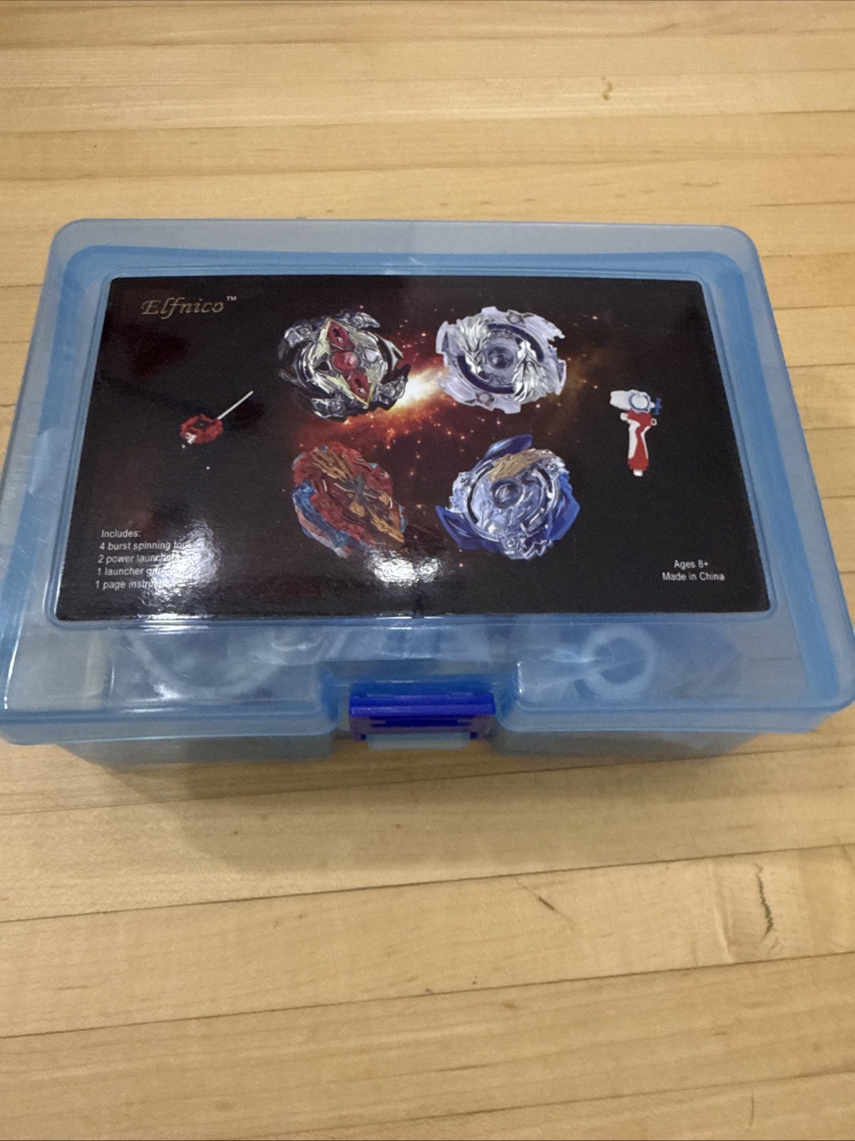 ELFNICO SCATOLA DI 4 SPINNER DA COMBATTIMENTO STILE BEYBLADE NUOVI