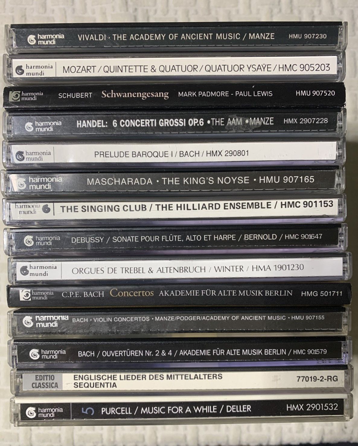 Classical Harmonia Mundi 14 Cd Lot:  Mozart, Schubert, Bach, Vivaldi, Debussy