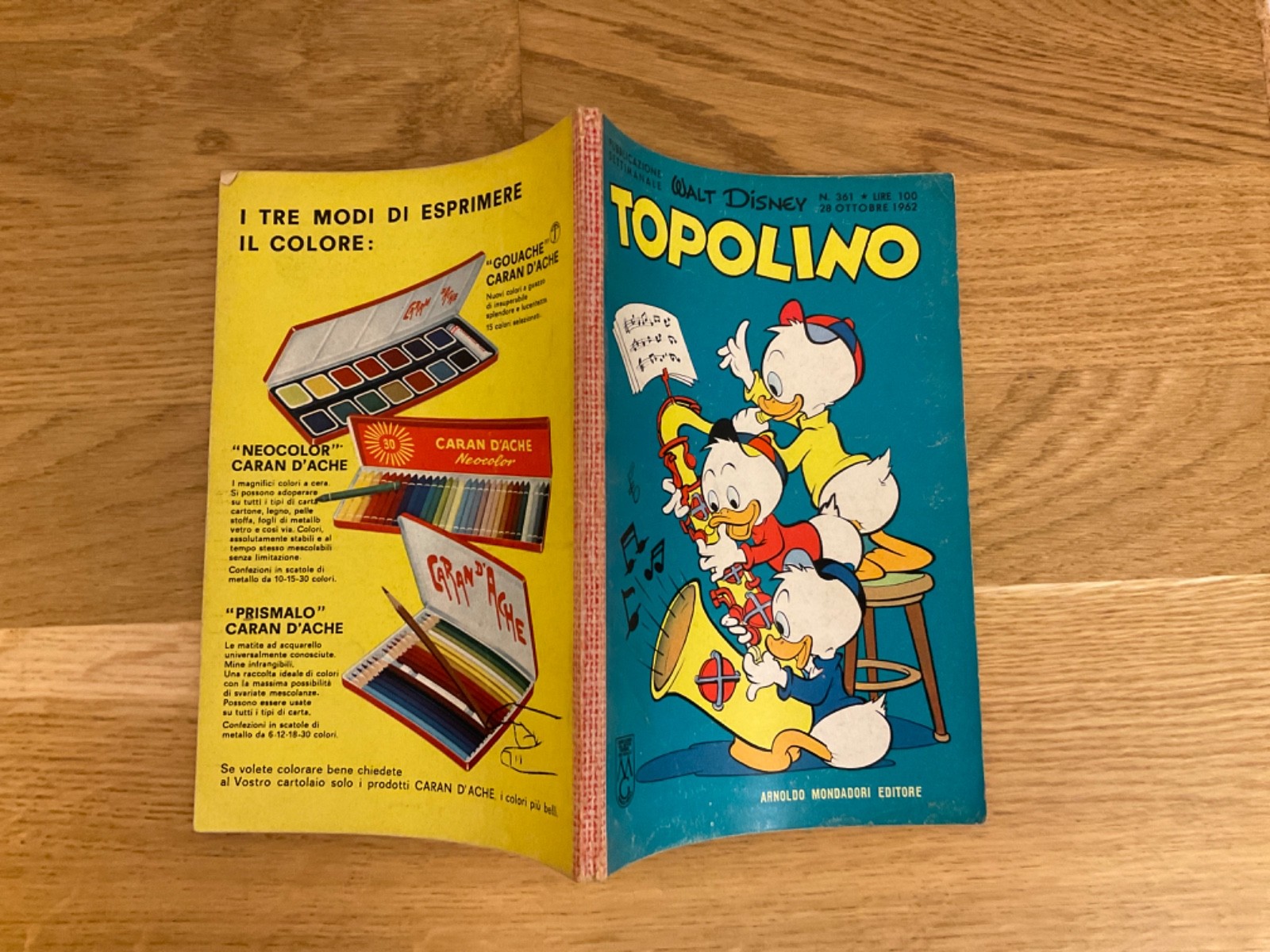 TOPOLINO LIBRETTO N.361 MONDADORI DISNEY 1962 SI BOLLINO, SI FIGURINE,