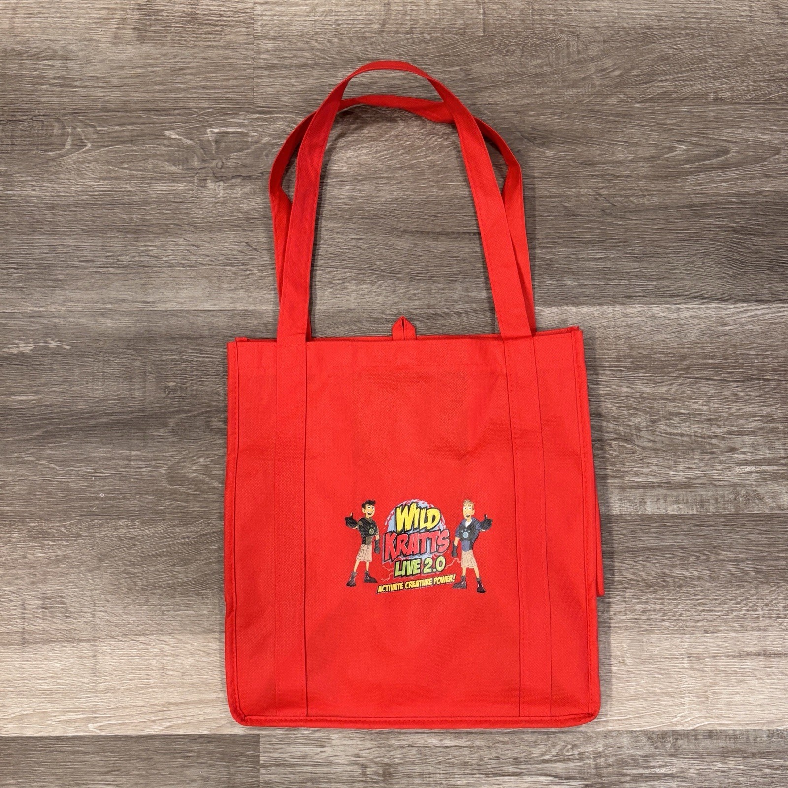 Wild Kratts Live 2.0 Tote Bag Very Rare Red 12” Wide Activate Creature Power PBS