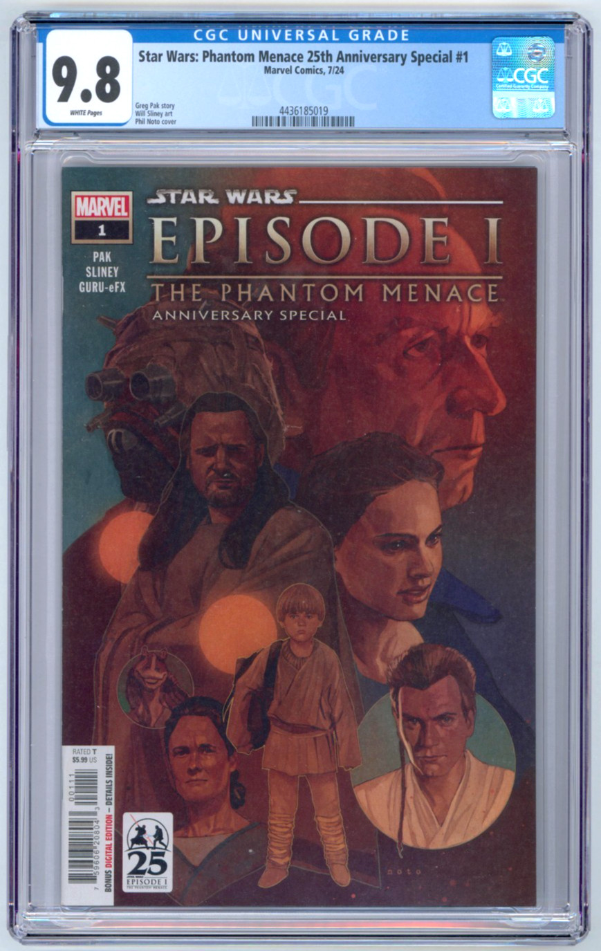 Star Wars: La Minaccia Fantasma Speciale 25° Anniversario #1 CGC 9.8 A Marvel 2024