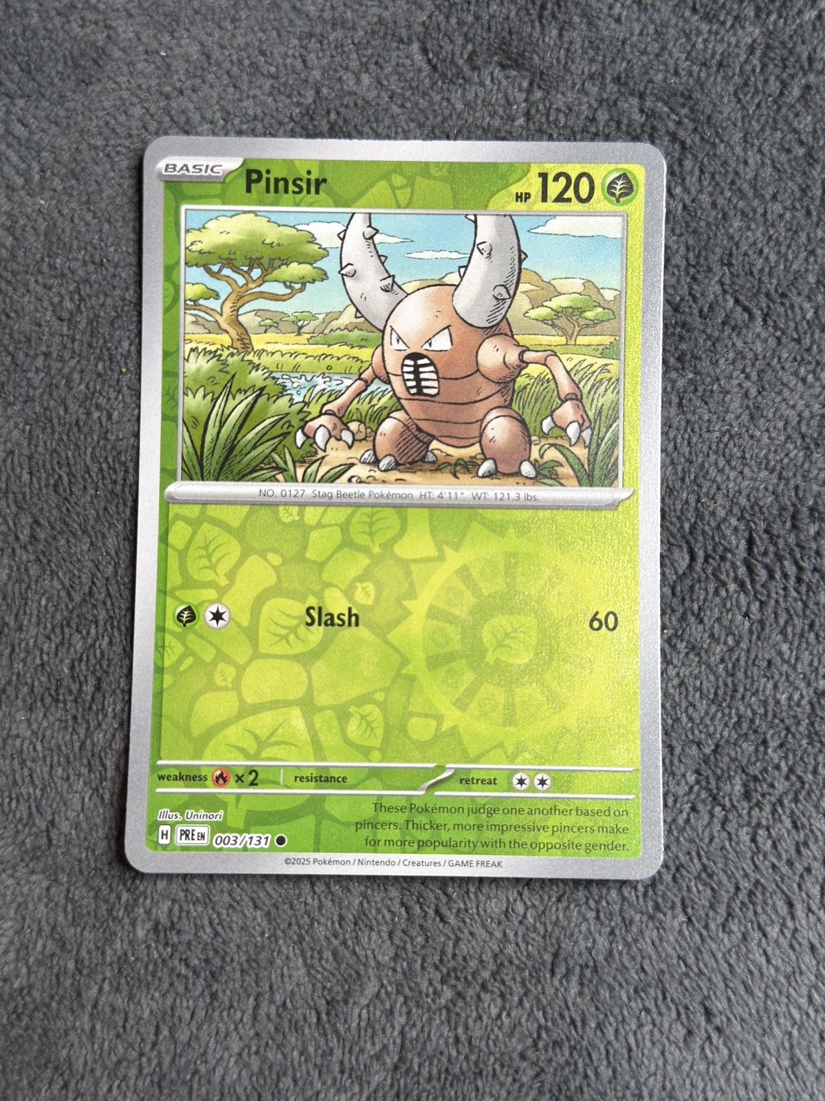 Pokemon Evoluzioni Prismatiche Reverse Holo 003/131 Pinsir