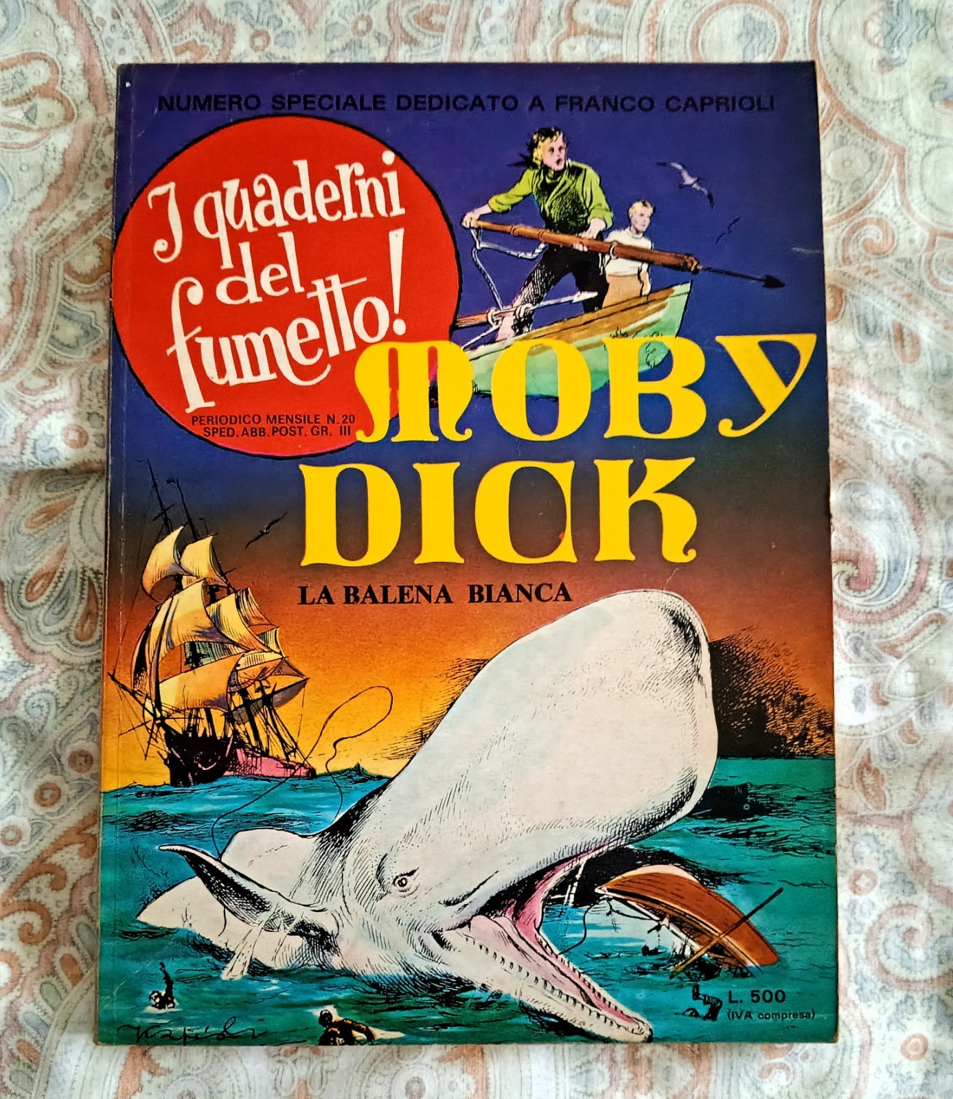 MOBY DICK LA BALENA BIANCA di FRANCO CAPRIOLI (QUAD. DEL FUMETTO 20 SPADA 1976)