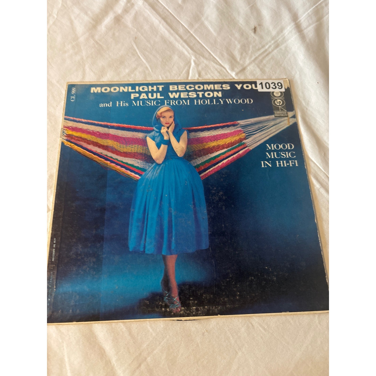 Columbia Vinyl LP Paul Weston Moonlight Becomes You 12" Blue Good Music 1039