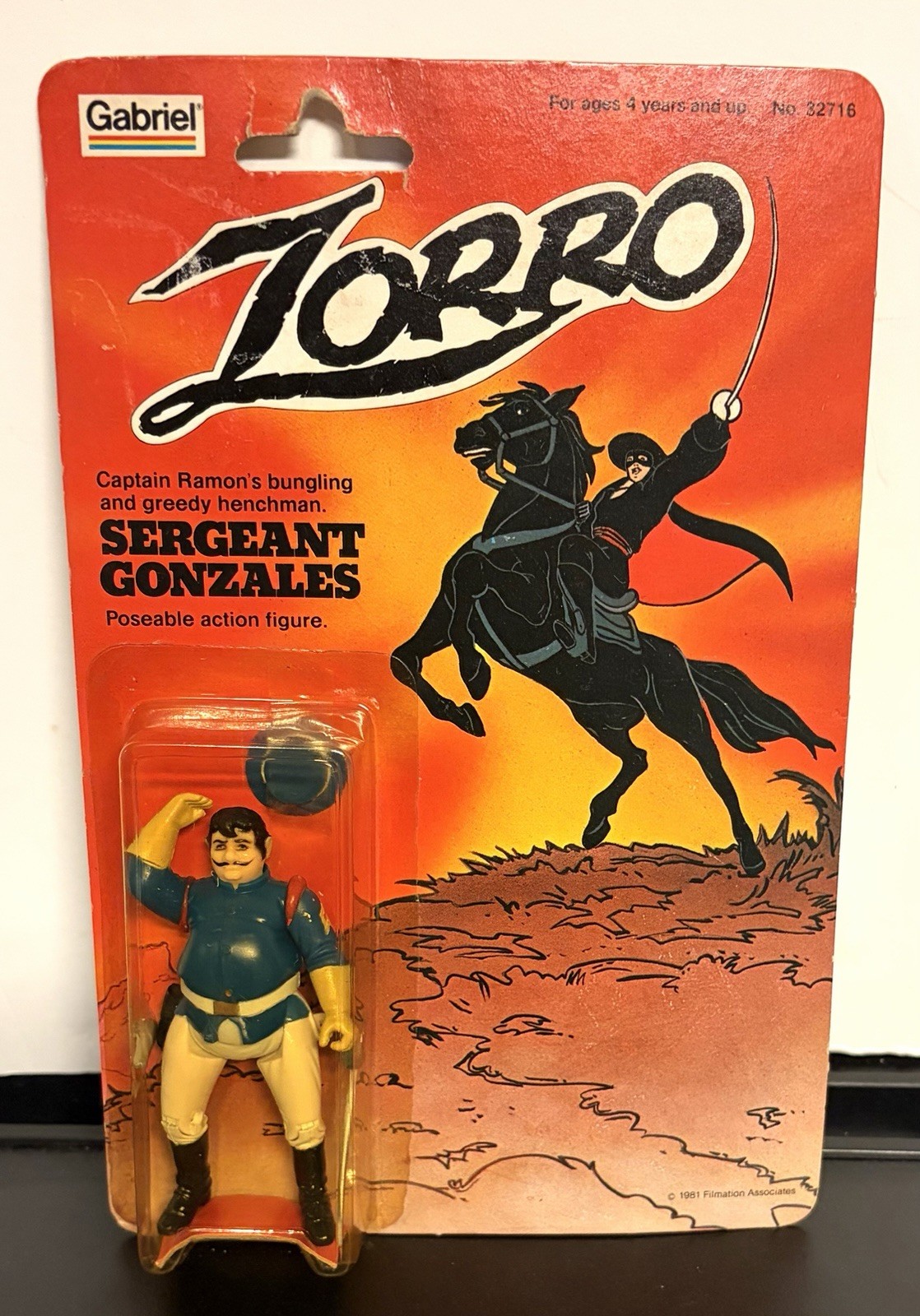 Figurina Gabriel Zorro 1981 -SGT GONZALES - Nuova MISP