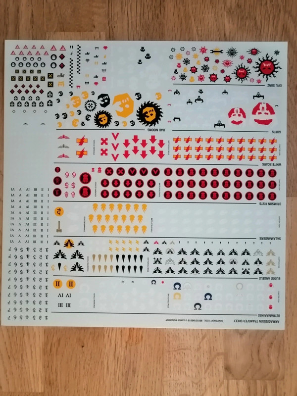 Décalcomanie Armageddon warhammer