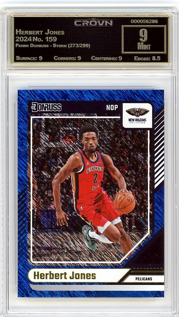 2024 Herbert Jones Panini Donruss Storm #159 Crown Graded 9