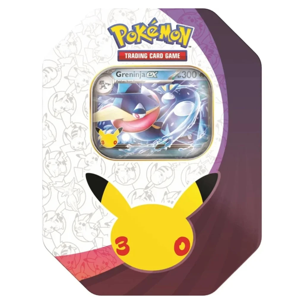 Pokémon TCG Greninja ex Tin - 30th Anniversary Celebration - Sealed - IN HAND