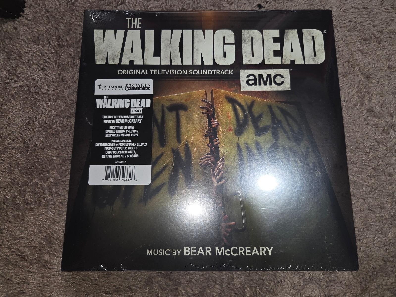 The Walking Dead- Original Television Soundtrack Vinyl, LP  Green Marble, New!